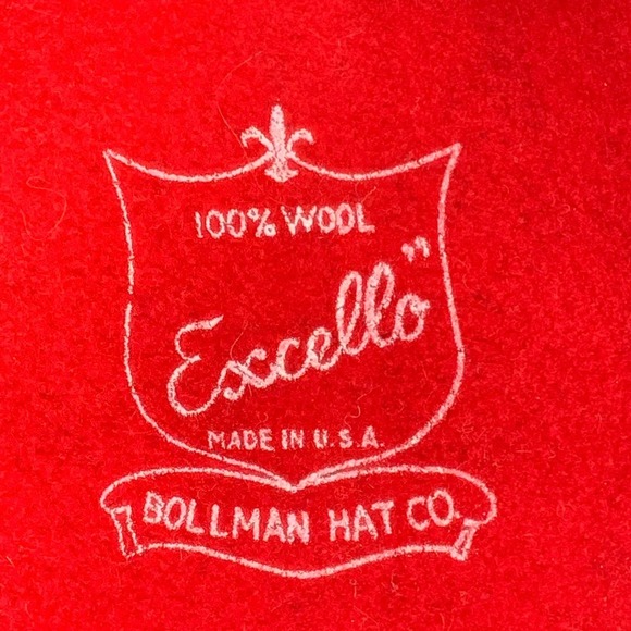 1960's BOLLMAN HAT Co. via KOKIN red wool black rose and lace cap - Picture 4 of 16